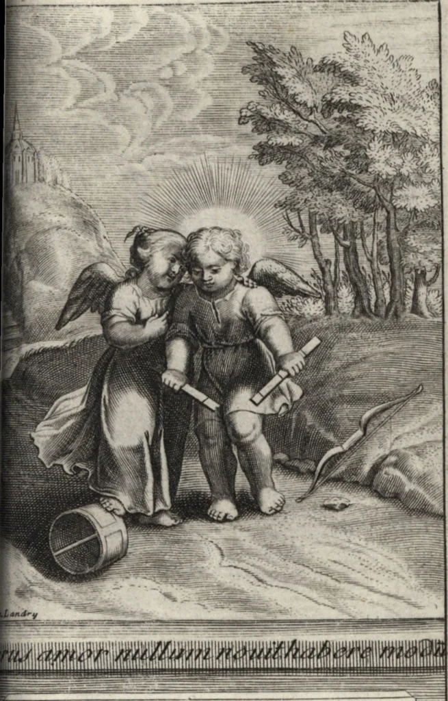 An illustration from Emblemes de l'amour diuin, 1600, leaf 96