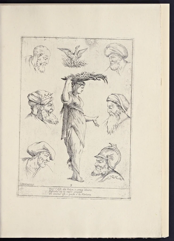 An illustration from Alfabeto in sogno : esemplare per disegnare, 1683, leaf 16