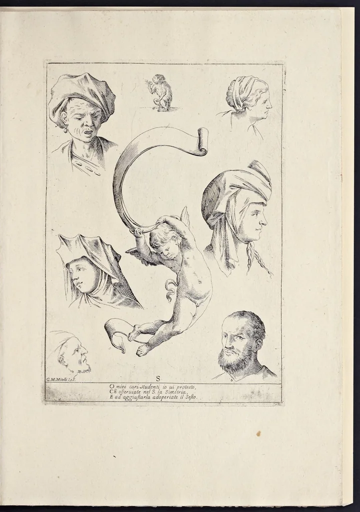An illustration from Alfabeto in sogno : esemplare per disegnare, 1683, leaf 40