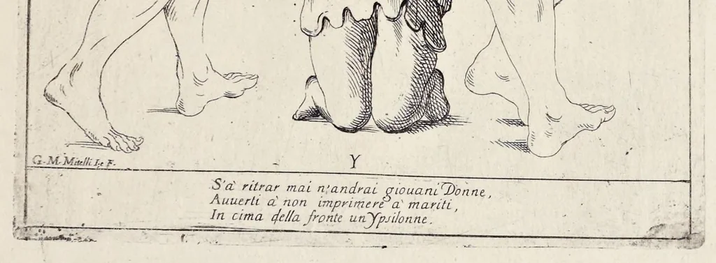An illustration from Alfabeto in sogno : esemplare per disegnare, 1683, leaf 48