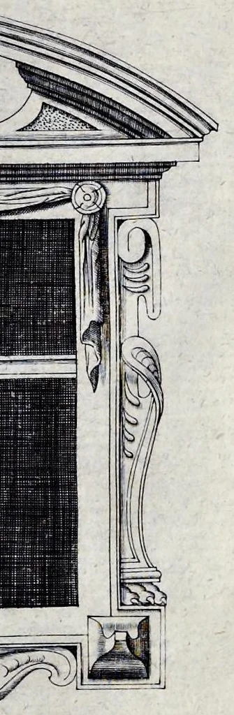 An illustration from Architectura privata, das ist, Gründtliche Beschreibung, neben conterfetischer Vorstellung, inn was Form vnd Manier ein gar irregular, burgerliches Wohnhaus, jedoch mit seinem sehr guten Commoditeten erbawet, darbey ein Rüst vnd Kunst Kammer auffgericht, ingleichem mit Garten, Blumen, Wasser, neben einem Grottenwercklin versehen, vnnd also schon zu gutem Ende ist gebracht worden : darbey ... zu erlehrnen in was Gestalt man die Berlemuttere Meer-Schnecken, neben denselben Muscheln, sowol auch die CorallenZincken palliren, vnd das beste Kitt zu verfertigung der Grotten zubereiten solle ..., 1641, leaf 34