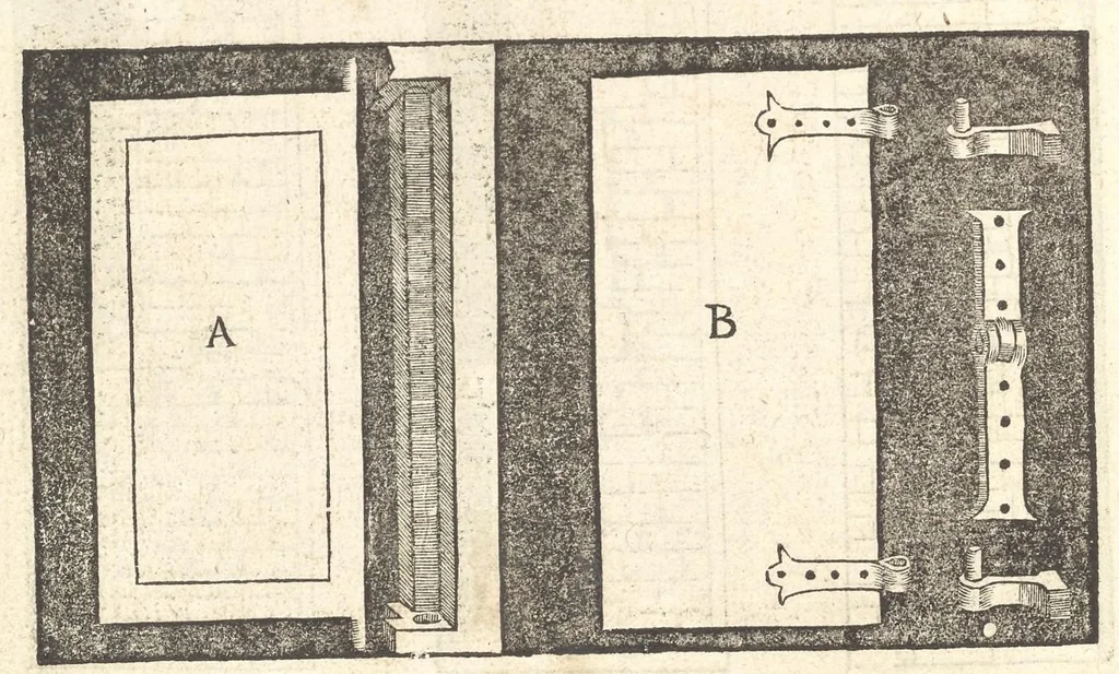 An illustration from Reglen van metselrijen op de vijue manieren van edificien : te wetene Thuscana, Dorica, Corinthia, eñ composita, ende daer by gesedt die exemplen vanden antiquijquen, die in din eeste deel met de leeringe van Vitruvio ouercommen : met noch toeghesedette figuren die inteerste met en waren ende sommige texten, 1549, leaf 129