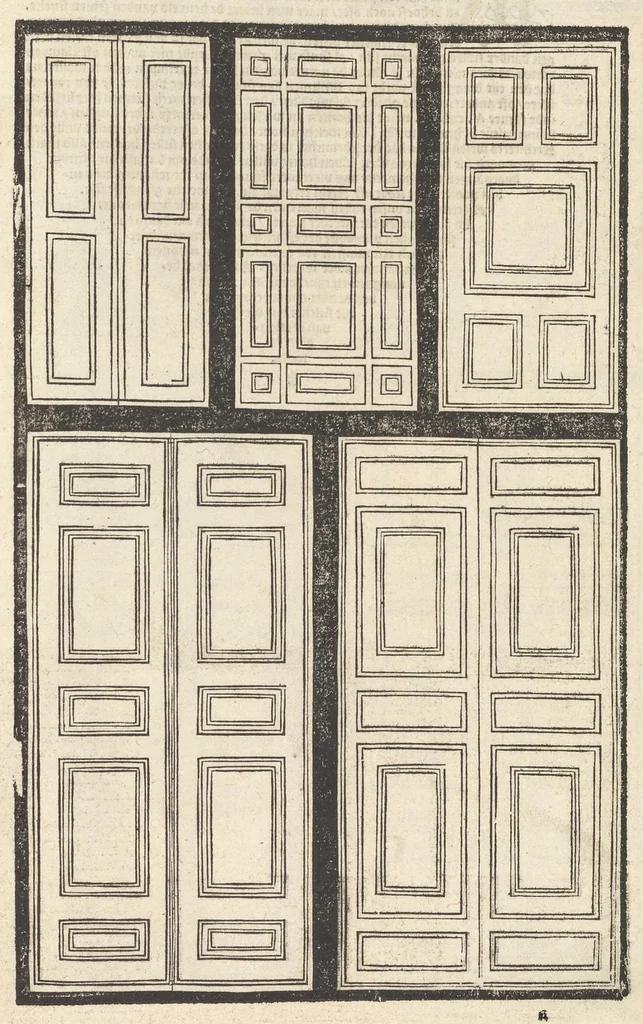 An illustration from Reglen van metselrijen op de vijue manieren van edificien : te wetene Thuscana, Dorica, Corinthia, eñ composita, ende daer by gesedt die exemplen vanden antiquijquen, die in din eeste deel met de leeringe van Vitruvio ouercommen : met noch toeghesedette figuren die inteerste met en waren ende sommige texten, 1549, leaf 130