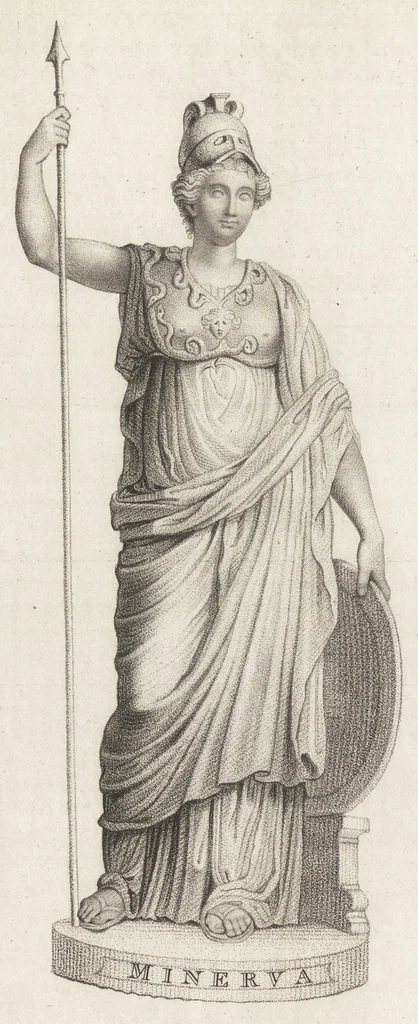An illustration from Bell's New pantheon, or, Historical dictionary of the gods, demi-gods, heroes, and fabulous personages of antiquity : also, of the images and idols adored in the pagan world : together with their temples, priests, altars, oracles, fasts, festivals, games, &c. : as well as descriptions of their figures, representations, and symbols, collected from statues, pictures, coins, and other remains of the ancients : the whole designed to facilitate the study of mythology, history, poetry, painting, statuary, medals, &c. &c. : and compiled from the best authorities : richly embellished with characteristic prints, 1790, leaf 111