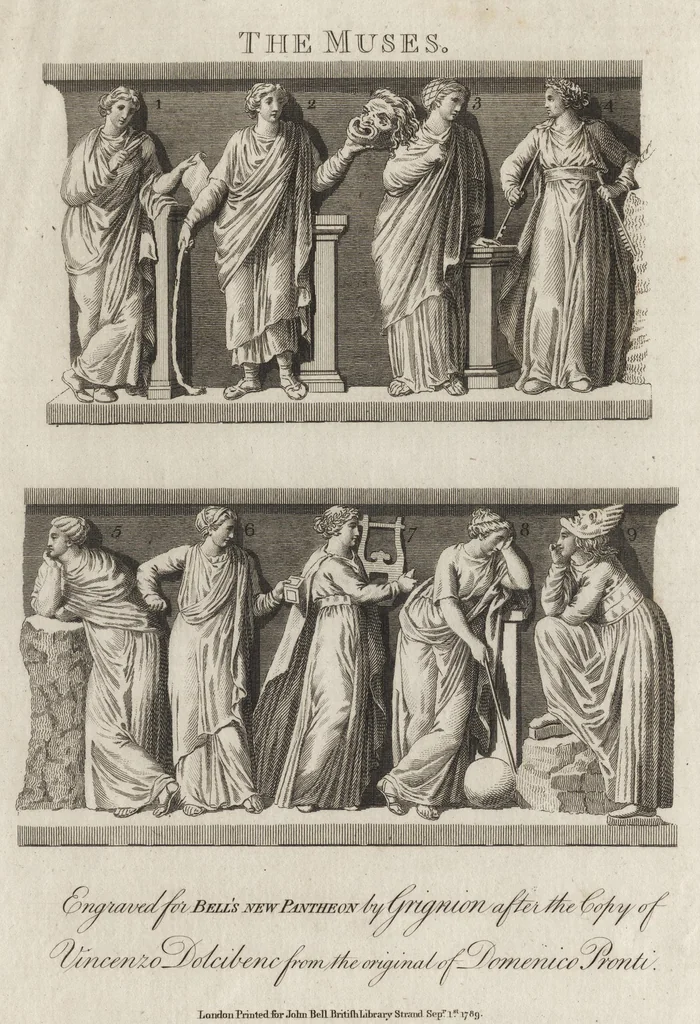 An illustration from Bell's New pantheon, or, Historical dictionary of the gods, demi-gods, heroes, and fabulous personages of antiquity : also, of the images and idols adored in the pagan world : together with their temples, priests, altars, oracles, fasts, festivals, games, &c. : as well as descriptions of their figures, representations, and symbols, collected from statues, pictures, coins, and other remains of the ancients : the whole designed to facilitate the study of mythology, history, poetry, painting, statuary, medals, &c. &c. : and compiled from the best authorities : richly embellished with characteristic prints, 1790, leaf 126