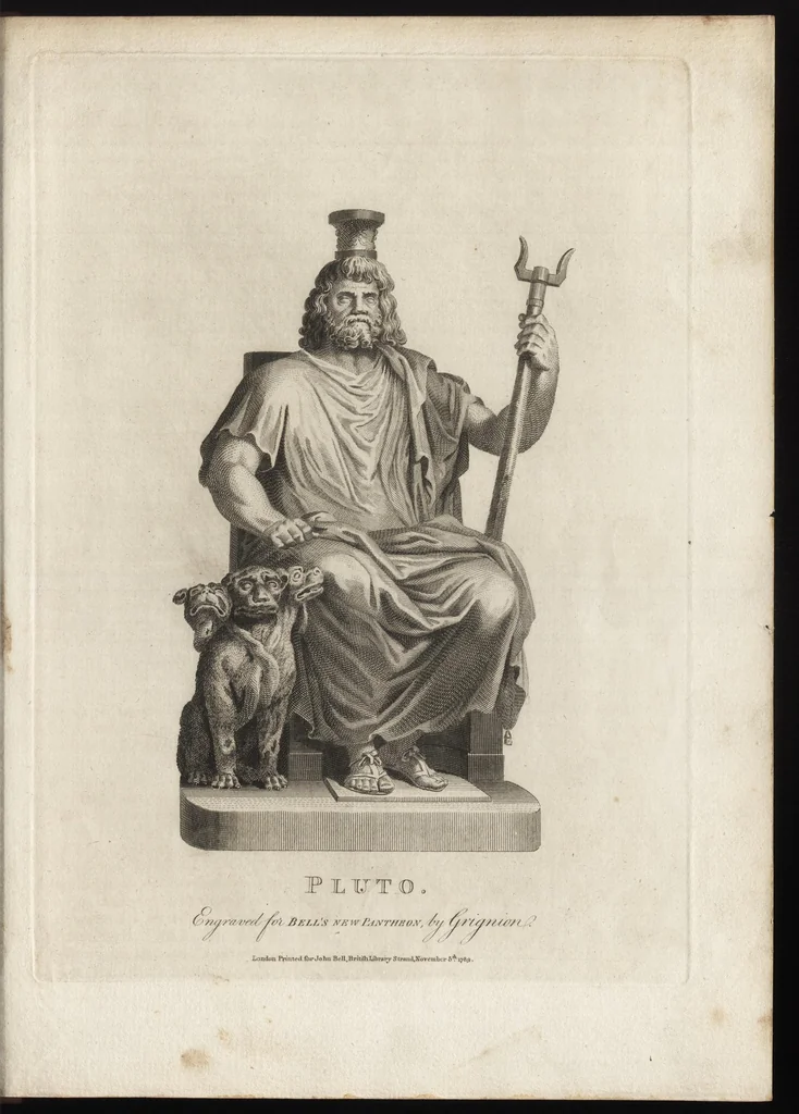An illustration from Bell's New pantheon, or, Historical dictionary of the gods, demi-gods, heroes, and fabulous personages of antiquity : also, of the images and idols adored in the pagan world : together with their temples, priests, altars, oracles, fasts, festivals, games, &c. : as well as descriptions of their figures, representations, and symbols, collected from statues, pictures, coins, and other remains of the ancients : the whole designed to facilitate the study of mythology, history, poetry, painting, statuary, medals, &c. &c. : and compiled from the best authorities : richly embellished with characteristic prints, 1790, leaf 228