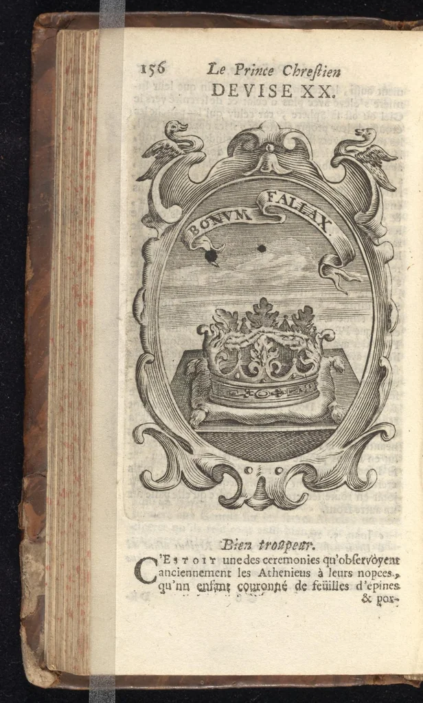 An illustration from Le prince chrestien et politique, 1670, leaf 185
