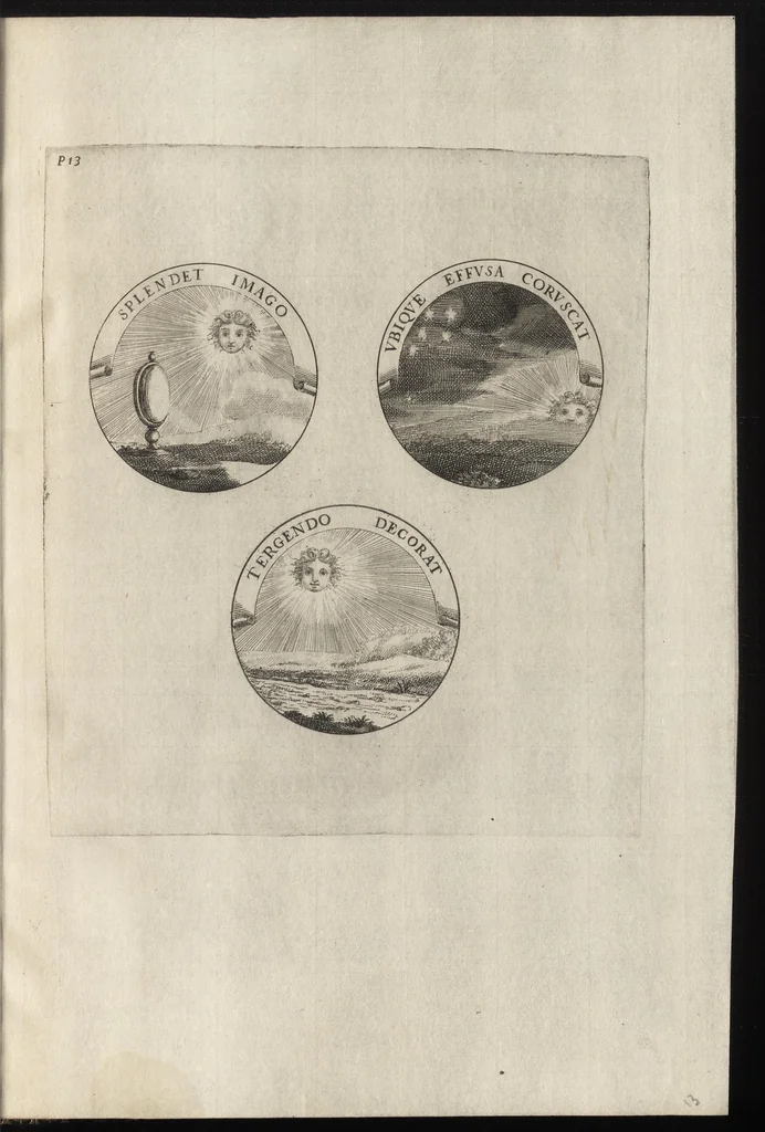 An illustration from Ludovici Magni Galliarvm et Navarræ regis, invicti, triumphantis, et pacifici : elvcvbratio anagrammatica-historica : symbolis illustrata, 1679, leaf 30
