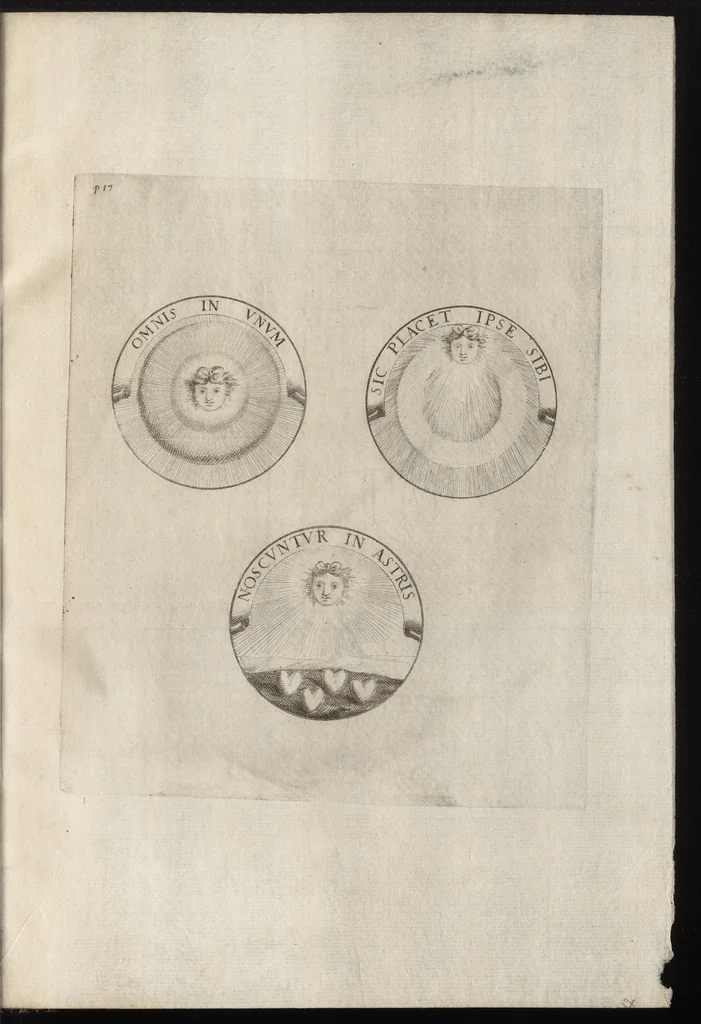 An illustration from Ludovici Magni Galliarvm et Navarræ regis, invicti, triumphantis, et pacifici : elvcvbratio anagrammatica-historica : symbolis illustrata, 1679, leaf 36