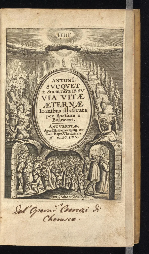 An illustration from AntonI Sucquet è Societate Iesu Via vitae aeternae, 1665, leaf 6