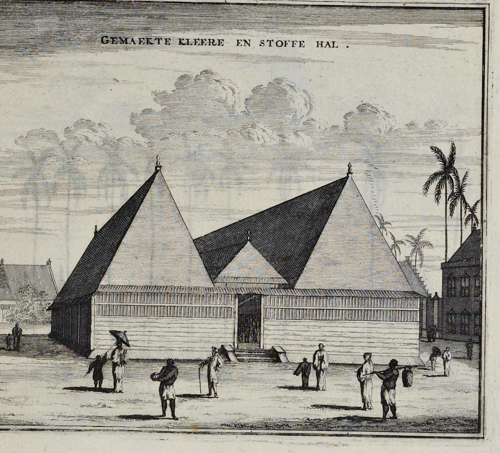 An illustration from Johan Nieuhofs Gedenkweerdige Brasiliaense zee- en lantreize : behelzende alhetgeen op dezelve is voorgevallen : beneffens een bondige beschrijving van gantsch Neerlants Brasil, zoo van lantschappen, steden, dieren, gewassen, als draghten, zeden en godsdienst der inwoonders : en inzonderheit ein wijtloopig verhael der merkwaardigste voorvallen en geschiedenissen, die zich, geduurende zijn negenjarigh verblijf in Brasil, in d'oorlogen en opstant der Portugesen tegen d'onzen, zich sedert het jaer 1640 tot 1649 hebben toegedragen : doorgaens verciert met verscheide afbeeldingen na 't leven aldaer getekent, 1682, leaf 562