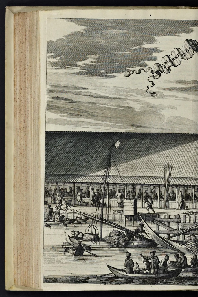 An illustration from Johan Nieuhofs Gedenkweerdige Brasiliaense zee- en lantreize : behelzende alhetgeen op dezelve is voorgevallen : beneffens een bondige beschrijving van gantsch Neerlants Brasil, zoo van lantschappen, steden, dieren, gewassen, als draghten, zeden en godsdienst der inwoonders : en inzonderheit ein wijtloopig verhael der merkwaardigste voorvallen en geschiedenissen, die zich, geduurende zijn negenjarigh verblijf in Brasil, in d'oorlogen en opstant der Portugesen tegen d'onzen, zich sedert het jaer 1640 tot 1649 hebben toegedragen : doorgaens verciert met verscheide afbeeldingen na 't leven aldaer getekent, 1682, leaf 571