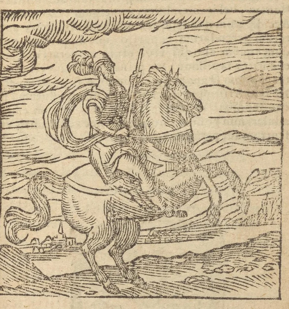 An illustration from Emblemata Andreæ Alciati I. C. clariss. Latinogallica : vnà cum succinctis argumentis, quibus emblematis cuiúsque sententia explicatur, ad calcem Alciati vita = Les emblemes Latin-Francois dv Seigneur Andre Alciat, excellent iurisconsulte, avec argumens succincts pour entendre le sens de chasque embleme, en fin est la vie d'Alcist : la version Françoise non encor veuë cy deuant, 1584, leaf 126