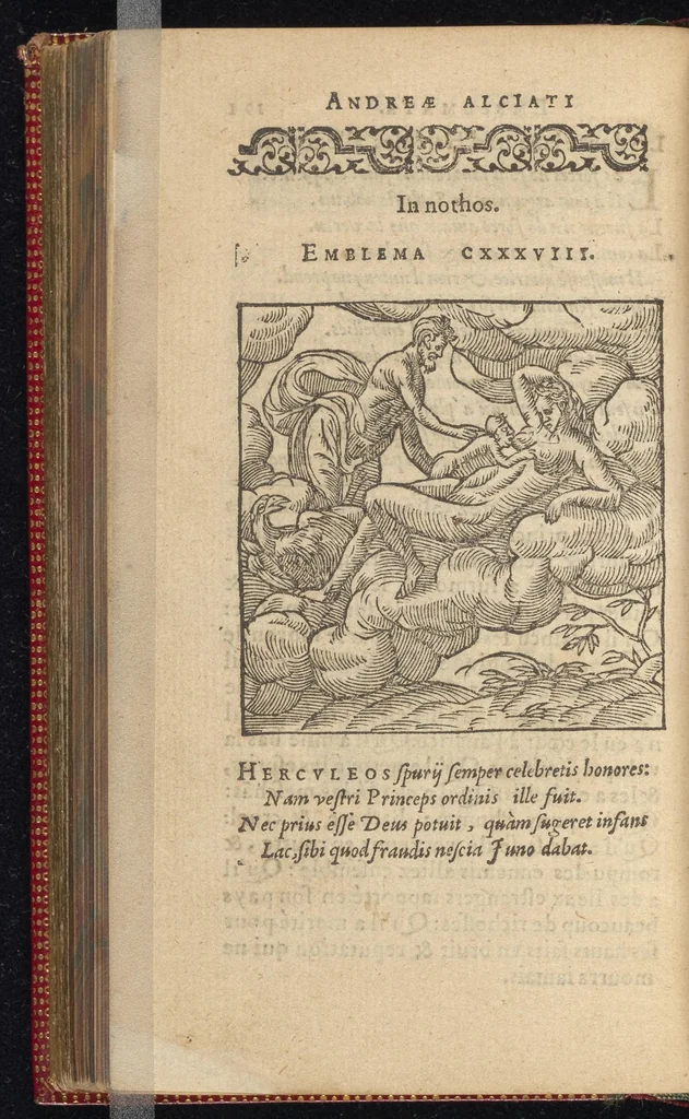 An illustration from Emblemata Andreæ Alciati I. C. clariss. Latinogallica : vnà cum succinctis argumentis, quibus emblematis cuiúsque sententia explicatur, ad calcem Alciati vita = Les emblemes Latin-Francois dv Seigneur Andre Alciat, excellent iurisconsulte, avec argumens succincts pour entendre le sens de chasque embleme, en fin est la vie d'Alcist : la version Françoise non encor veuë cy deuant, 1584, leaf 405