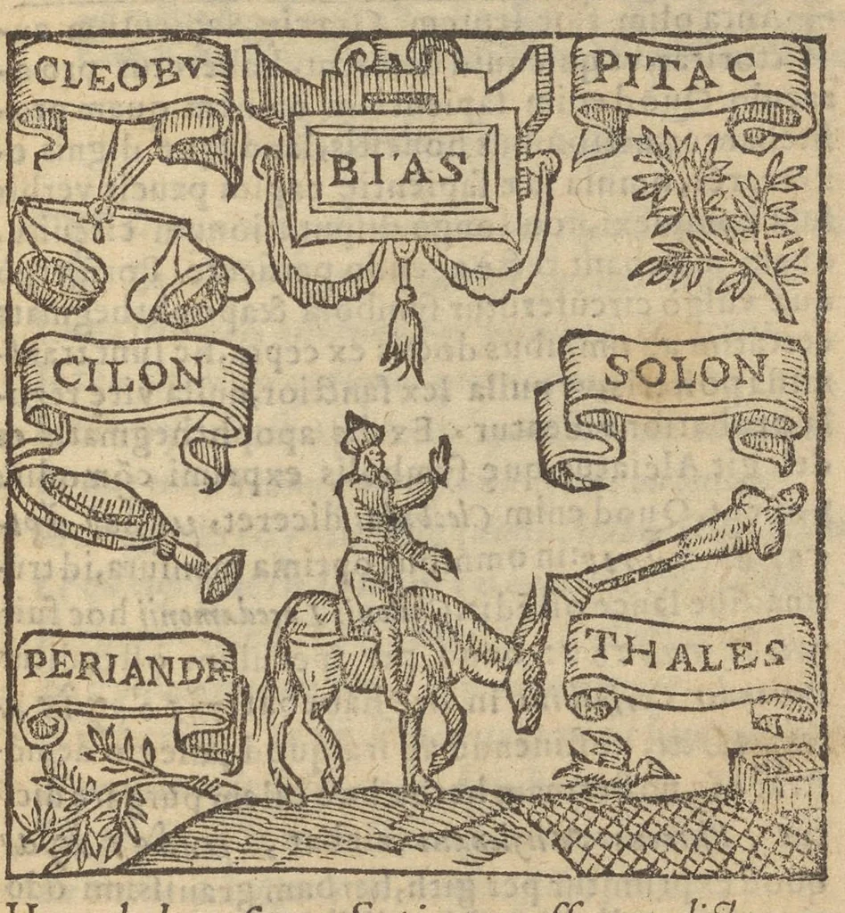 An illustration from Emblemata Andreæ Alciati I. C. clariss. Latinogallica : vnà cum succinctis argumentis, quibus emblematis cuiúsque sententia explicatur, ad calcem Alciati vita = Les emblemes Latin-Francois dv Seigneur Andre Alciat, excellent iurisconsulte, avec argumens succincts pour entendre le sens de chasque embleme, en fin est la vie d'Alcist : la version Françoise non encor veuë cy deuant, 1584, leaf 534