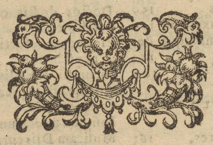 An illustration from Emblemata Andreæ Alciati I. C. clariss. Latinogallica : vnà cum succinctis argumentis, quibus emblematis cuiúsque sententia explicatur, ad calcem Alciati vita = Les emblemes Latin-Francois dv Seigneur Andre Alciat, excellent iurisconsulte, avec argumens succincts pour entendre le sens de chasque embleme, en fin est la vie d'Alcist : la version Françoise non encor veuë cy deuant, 1584, leaf 605