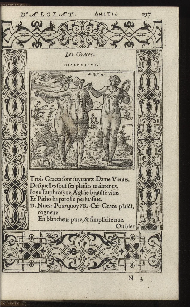 An illustration from Emblemes d'Alciat : de nouueau trãslatez en frãçois, vers pour vers iouxte les latins : ordonnez en lieux cõmuns, auec briefues expositions & figures nouuelles appropriées aux derniers emblemes, 1549, leaf 202