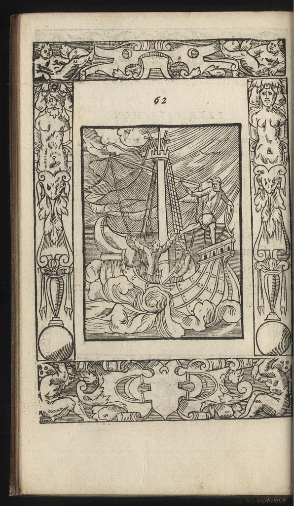 An illustration from La morosophie de Guillaume de la Perriere, Tolosain, Contenant Cent Emblemes moraux, illustrez de Cent Tetrastiques Latins, reduitz en autant de Quatrains Françoys, 1553, leaf 155