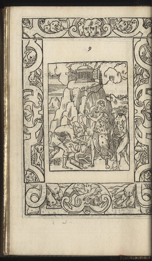 An illustration from La morosophie de Guillaume de la Perriere, Tolosain, Contenant Cent Emblemes moraux, illustrez de Cent Tetrastiques Latins, reduitz en autant de Quatrains Françoys, 1553, leaf 49