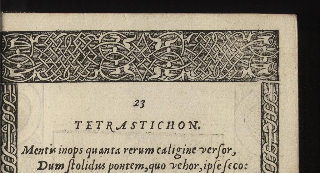 An illustration from La morosophie de Guillaume de la Perriere, Tolosain, Contenant Cent Emblemes moraux, illustrez de Cent Tetrastiques Latins, reduitz en autant de Quatrains Françoys, 1553, leaf 78
