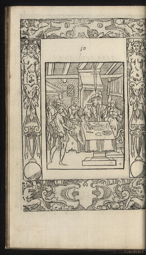 An illustration from La morosophie de Guillaume de la Perriere, Tolosain, Contenant Cent Emblemes moraux, illustrez de Cent Tetrastiques Latins, reduitz en autant de Quatrains Françoys, 1553, leaf 91