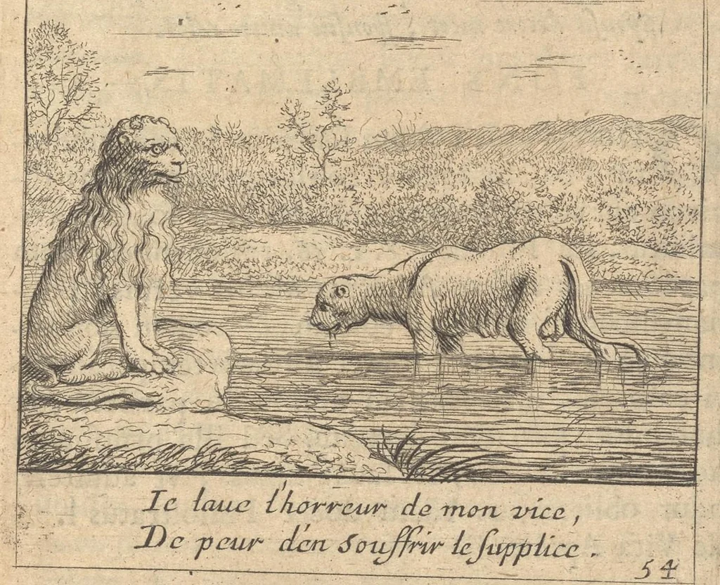 An illustration from Orpheus eucharisticus, siue, Deus absconditus humanitatis illecebris illustriores mundi partes ad se pertrahens, vltroneas arcanae maiestatis adoratrices : opus nouum, in varias historicorum emblematum aeneis tabulis incisorum centurias distinctum, quae strictâ, solutâque oratione explanantur, adiectis authorum fontibus ex quibus eruuntur : tomus primus, primam centuriam complectens, 1657, leaf 392