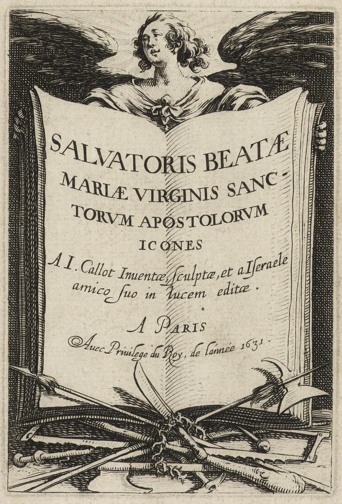 An illustration from Salvatoris Beatae Mariae Virginis sanctorvm apostolorvm icones, 1631, leaf 10