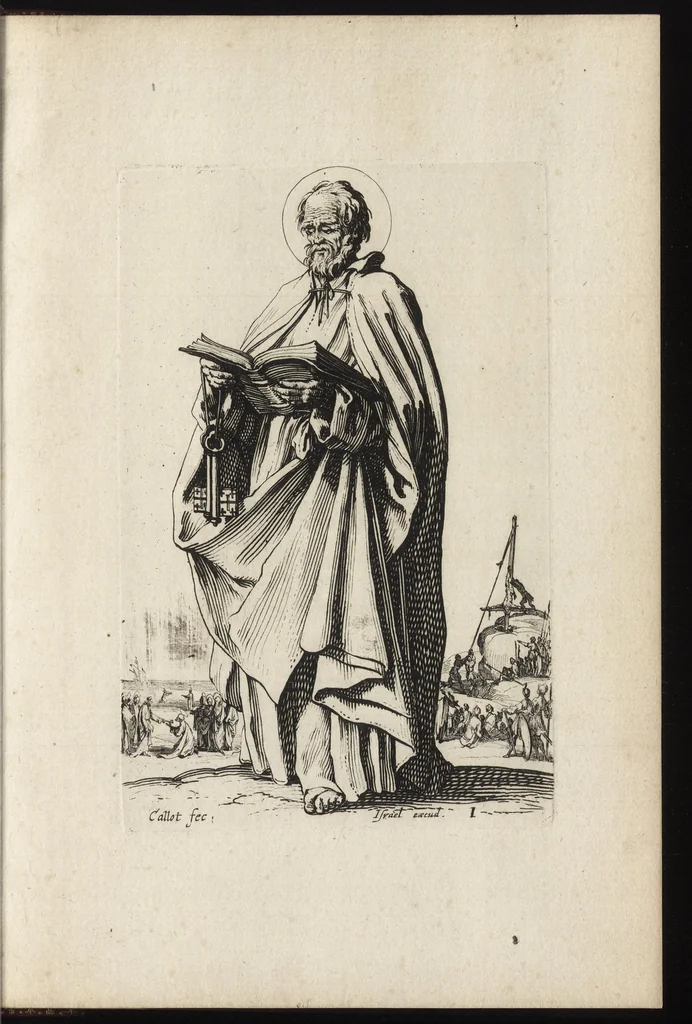 An illustration from Salvatoris Beatae Mariae Virginis sanctorvm apostolorvm icones, 1631, leaf 16