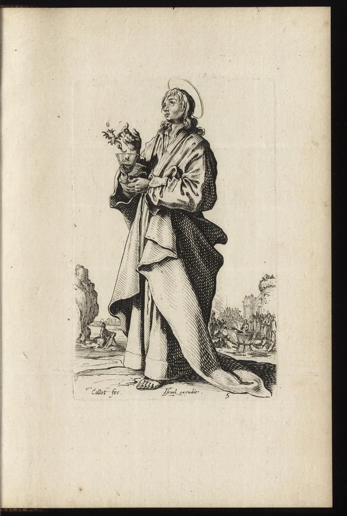 An illustration from Salvatoris Beatae Mariae Virginis sanctorvm apostolorvm icones, 1631, leaf 24