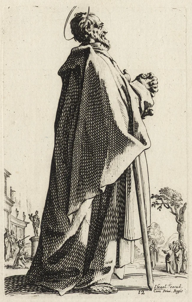 An illustration from Salvatoris Beatae Mariae Virginis sanctorvm apostolorvm icones, 1631, leaf 38