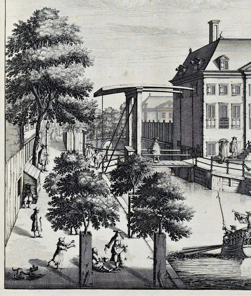 An illustration from Beschryvinge van Amsterdam : zynde een naukeurige verhandelinge van desselfs eerste oorspruk uyt den huyse der heeren van Amstel, en Amstellant : haar vergrootingen, rykdom, en wyze van regeeringe, tot den jare 1691 : voor dezen uit verscheide oude historie-schryvers be eengesteld, en uytgegeven : en nu uit een meenigte van oude schriften, authentyke stukken, en met kopere afbeeldingen verciert, nooit voor desen gedruckt geweest, beschreven, en vermeerdert, 1693, leaf 15
