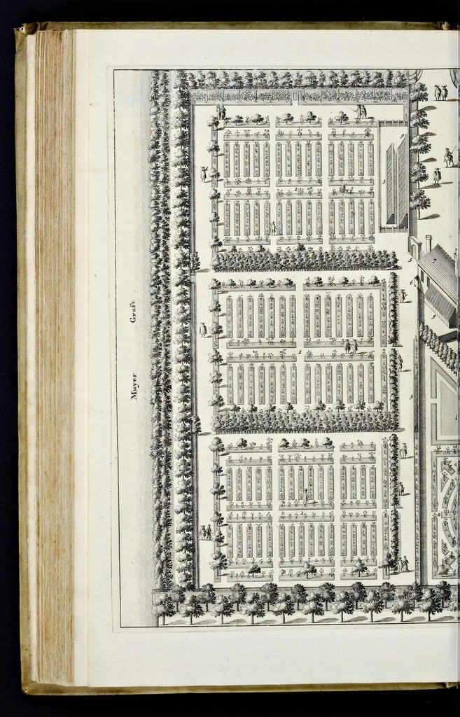 An illustration from Beschryvinge van Amsterdam : zynde een naukeurige verhandelinge van desselfs eerste oorspruk uyt den huyse der heeren van Amstel, en Amstellant : haar vergrootingen, rykdom, en wyze van regeeringe, tot den jare 1691 : voor dezen uit verscheide oude historie-schryvers be eengesteld, en uytgegeven : en nu uit een meenigte van oude schriften, authentyke stukken, en met kopere afbeeldingen verciert, nooit voor desen gedruckt geweest, beschreven, en vermeerdert, 1693, leaf 179