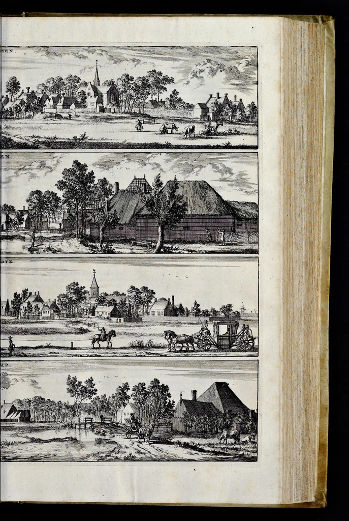 An illustration from Beschryvinge van Amsterdam : zynde een naukeurige verhandelinge van desselfs eerste oorspruk uyt den huyse der heeren van Amstel, en Amstellant : haar vergrootingen, rykdom, en wyze van regeeringe, tot den jare 1691 : voor dezen uit verscheide oude historie-schryvers be eengesteld, en uytgegeven : en nu uit een meenigte van oude schriften, authentyke stukken, en met kopere afbeeldingen verciert, nooit voor desen gedruckt geweest, beschreven, en vermeerdert, 1693, leaf 434