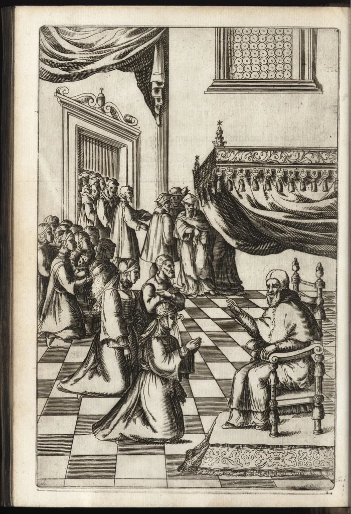 An illustration from De rebvs praeclare gestis a Sixto V. Pon. Max. : Io. Francisci Bordini I.C. et praesbiteri Ro. carminum liber primvs, 1588, leaf 43