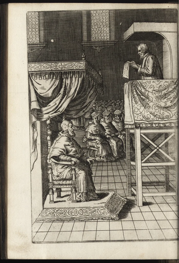 An illustration from De rebvs praeclare gestis a Sixto V. Pon. Max. : Io. Francisci Bordini I.C. et praesbiteri Ro. carminum liber primvs, 1588, leaf 47