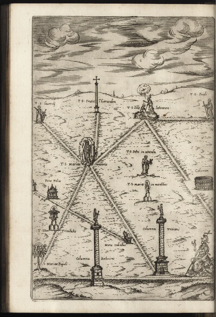 An illustration from De rebvs praeclare gestis a Sixto V. Pon. Max. : Io. Francisci Bordini I.C. et praesbiteri Ro. carminum liber primvs, 1588, leaf 61