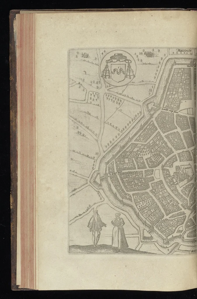 An illustration from Descrittione di m. Lodovico Gvicciardini, gentilhvomo fiorentino, di tvtti i paesi Bassi, altrimenti detti Germania inferiore : con tutte le carte di geographia del paese, & col ritratto al naturale di molte terre principali : riueduta di nuouo, & ampliata per tutto la terza volta dal medesimo autore : con amplissimo indice di tutte le cose piu memorabili, 1588, leaf 255