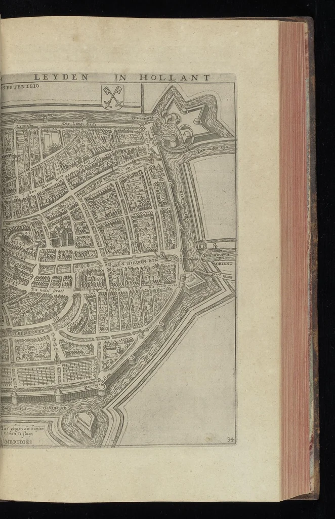 An illustration from Descrittione di m. Lodovico Gvicciardini, gentilhvomo fiorentino, di tvtti i paesi Bassi, altrimenti detti Germania inferiore : con tutte le carte di geographia del paese, & col ritratto al naturale di molte terre principali : riueduta di nuouo, & ampliata per tutto la terza volta dal medesimo autore : con amplissimo indice di tutte le cose piu memorabili, 1588, leaf 416