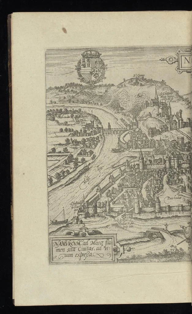 An illustration from Descrittione di m. Lodovico Gvicciardini, gentilhvomo fiorentino, di tvtti i paesi Bassi, altrimenti detti Germania inferiore : con tutte le carte di geographia del paese, & col ritratto al naturale di molte terre principali : riueduta di nuouo, & ampliata per tutto la terza volta dal medesimo autore : con amplissimo indice di tutte le cose piu memorabili, 1588, leaf 691