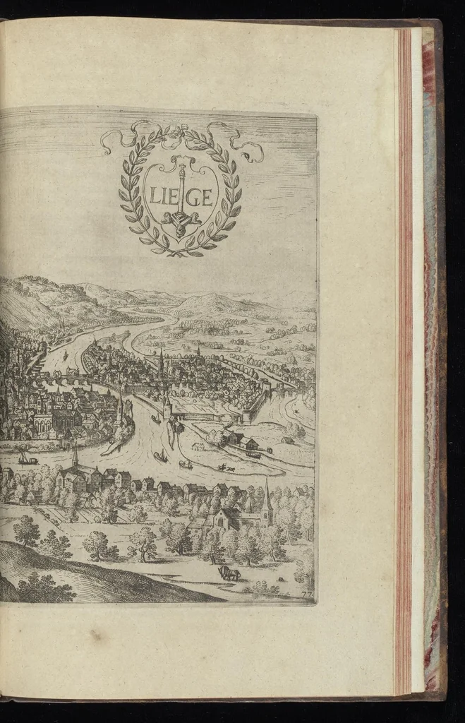 An illustration from Descrittione di m. Lodovico Gvicciardini, gentilhvomo fiorentino, di tvtti i paesi Bassi, altrimenti detti Germania inferiore : con tutte le carte di geographia del paese, & col ritratto al naturale di molte terre principali : riueduta di nuouo, & ampliata per tutto la terza volta dal medesimo autore : con amplissimo indice di tutte le cose piu memorabili, 1588, leaf 706