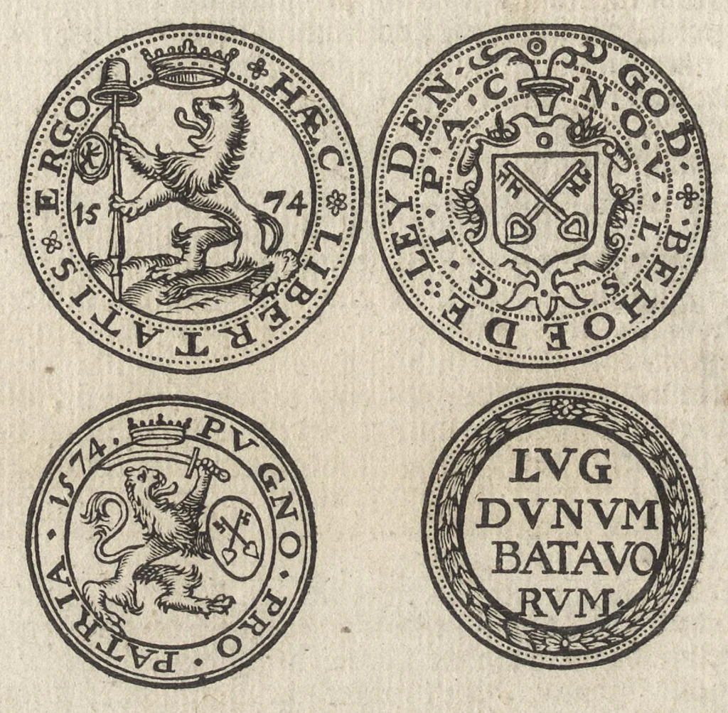 An illustration from Beschrijvinge der stadt Leyden : inhoudende 't begin, den voortgang, ende den wasdom der selver ... : in desen tweeden druck, boven vele vermeerderingen, vergroot met een derde deel, inhoudende den staet ende regeringe der stad Leyden ..., 1641, leaf 515