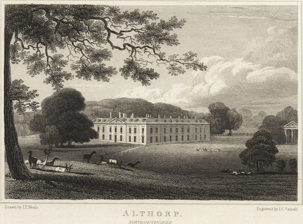 An illustration from Views of the seats of noblemen and gentlemen, in England, Wales, Scotland, and Ireland, 1820, leaf 195