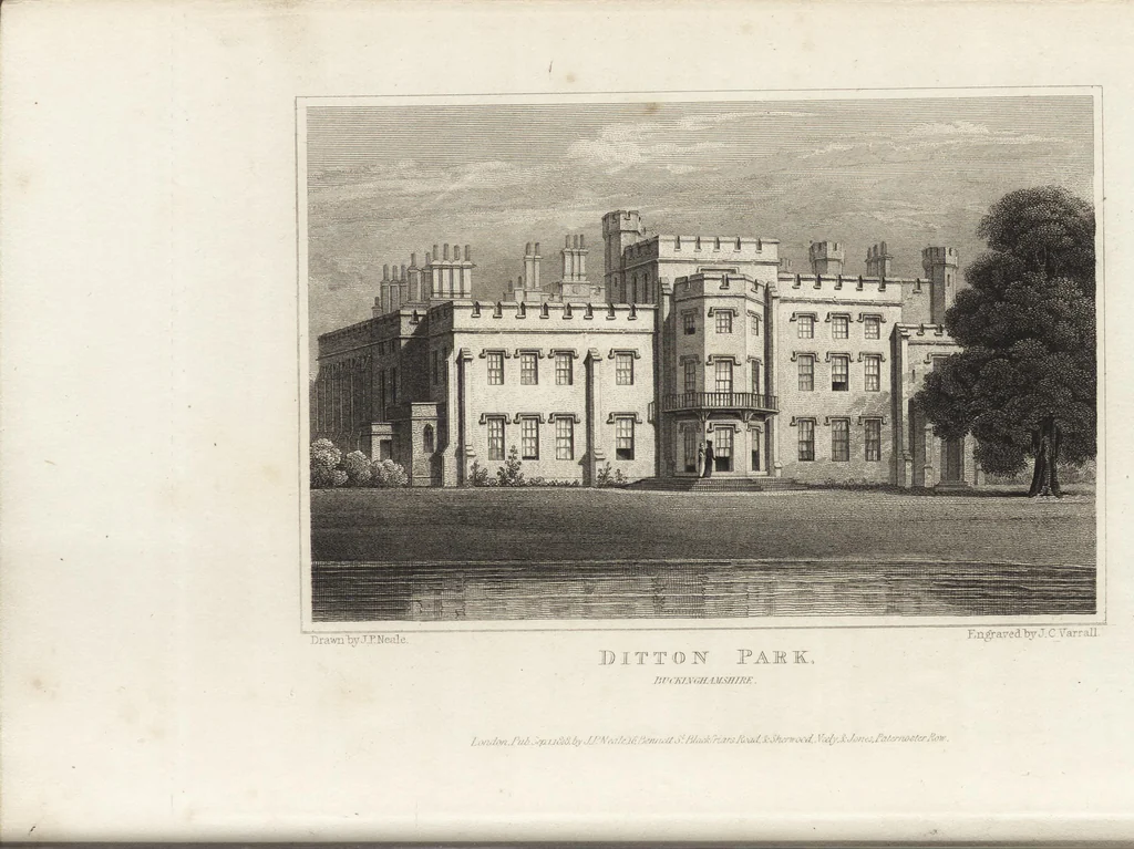 An illustration from Views of the seats of noblemen and gentlemen, in England, Wales, Scotland, and Ireland, 1820, leaf 49