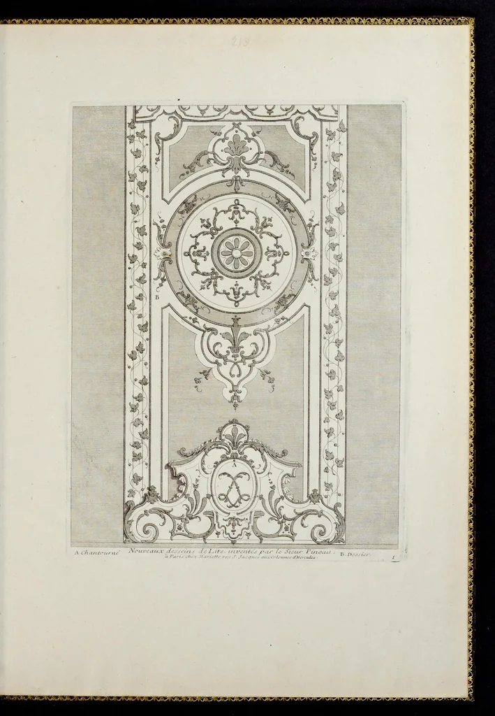 An illustration from Nouveaux dessins de pieds de tables et de vases et consoles de sculpture en bois, 1700, leaf 20