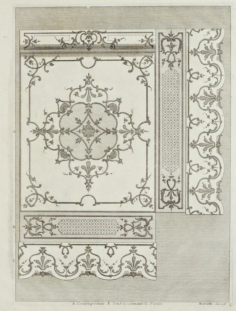 An illustration from Nouveaux dessins de pieds de tables et de vases et consoles de sculpture en bois, 1700, leaf 22