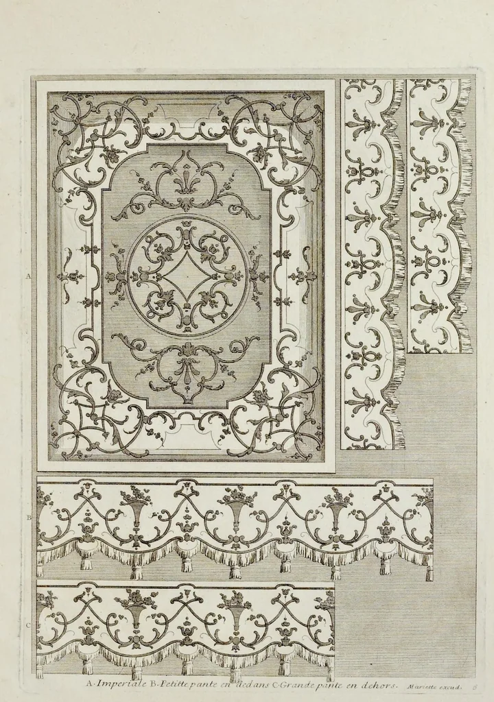 An illustration from Nouveaux dessins de pieds de tables et de vases et consoles de sculpture en bois, 1700, leaf 30