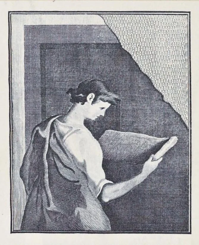 An illustration from Di Lucio Vitruuio Pollione De architectura libri dece : traducti de latino in vulgare, affigurati, cõmentati, & con mirando ordine insigniti: per il quale facilmente potrai trouare la multitudine de li abstrusi & reconditi vocabuli a li soi loci & in epsa tabula con summo studio expositi & enucleati ad immensa utilitate de ciascuno studioso & beniuolo di epsa opera, 1521, leaf 1