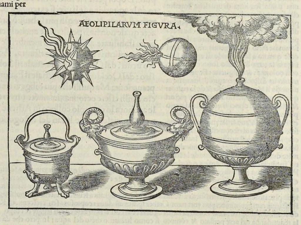 An illustration from Di Lucio Vitruuio Pollione De architectura libri dece : traducti de latino in vulgare, affigurati, cõmentati, & con mirando ordine insigniti: per il quale facilmente potrai trouare la multitudine de li abstrusi & reconditi vocabuli a li soi loci & in epsa tabula con summo studio expositi & enucleati ad immensa utilitate de ciascuno studioso & beniuolo di epsa opera, 1521, leaf 64