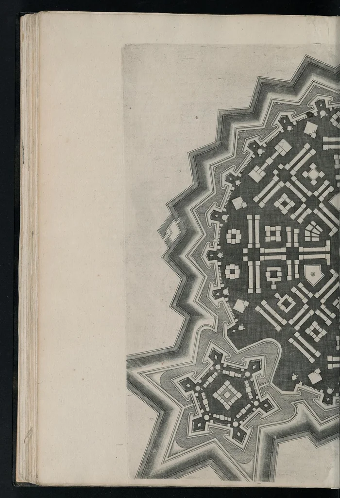An illustration from Des fortifications et artifices, architectvre et perspective, 1601, leaf 109