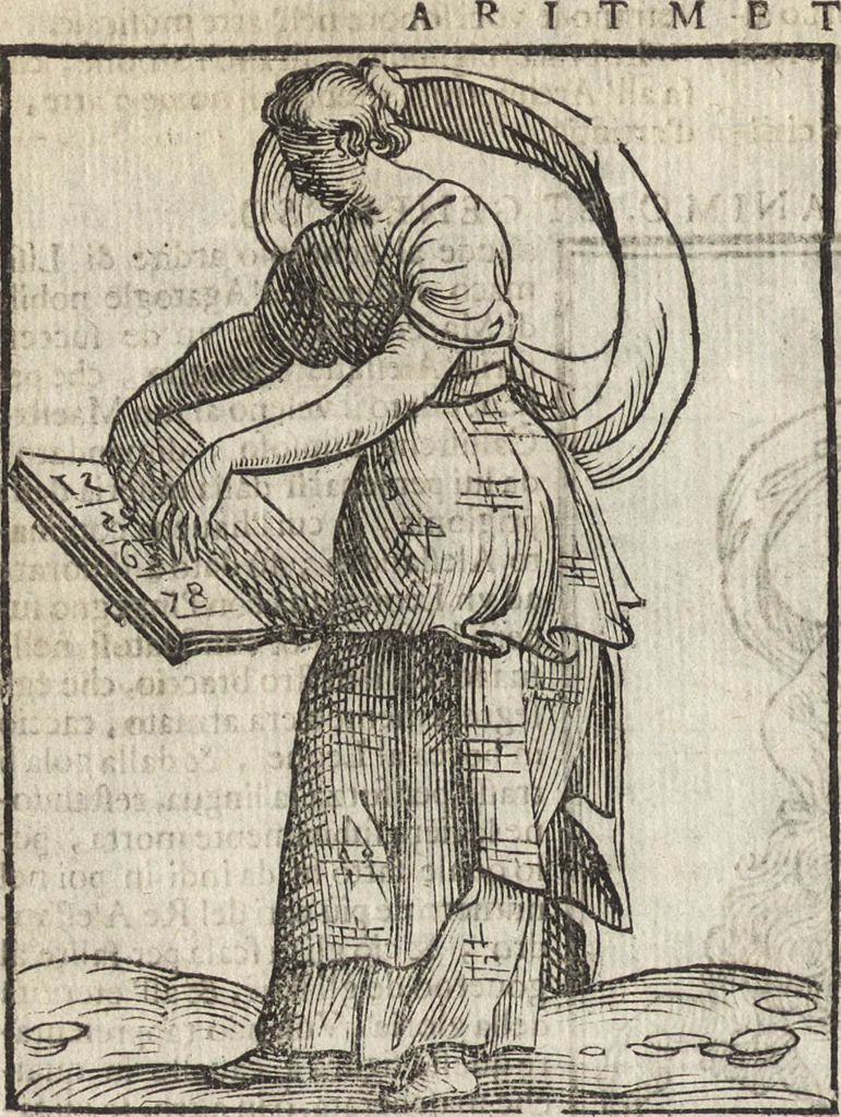 An illustration from Iconologia di Cesare Ripa perugino, caualier de' santi Mauritio & Lazaro. Divisa in tre libri, ne i quali si esprimono varie imagini di virtù, vitij, passioni humane, affetti, atti, discipline, humori, elementi, corpi celesti, prouincie d'Italia, fiumi, & altre materie infinite vtili ad ogni stato di persone. Ampliata dal sig. cav. Gio. Zaratino Castellini romano in questa vltima editione di imagini & discorsi, con indici copiosi, & ricorretta, 1669, leaf 103